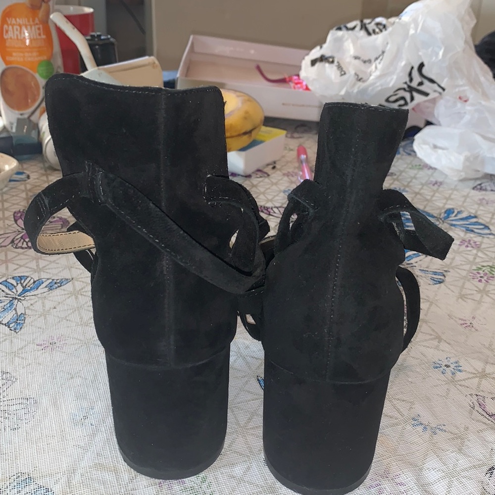 Black block heels